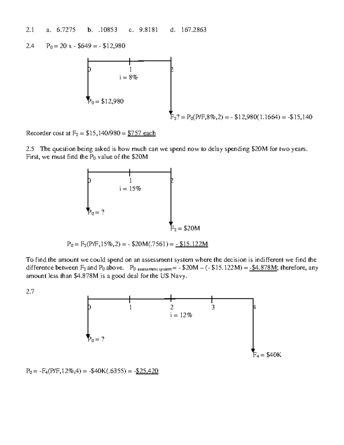 Ch2Solutions - Section2 - 2 a. 6 b. .10853 c. 9 d. 167. 2 P 0 = 20 x ...