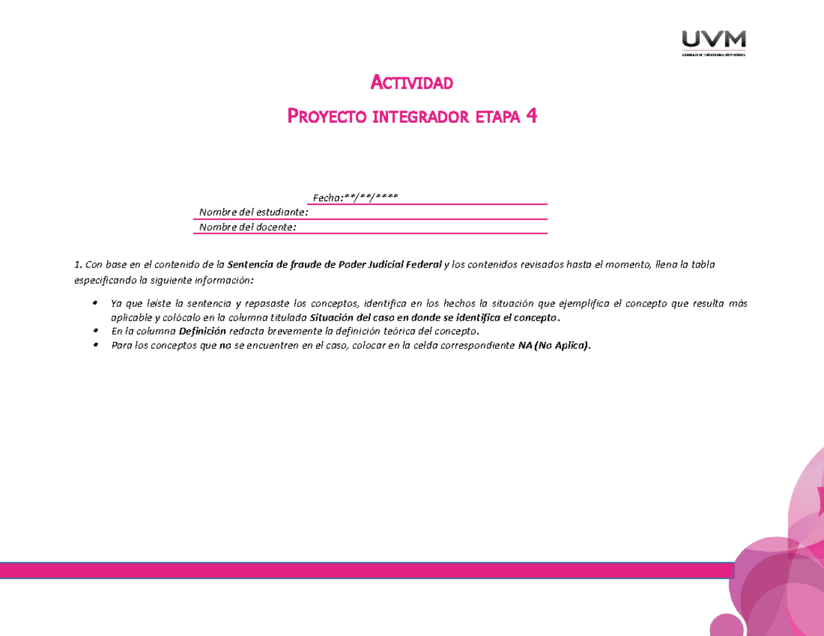 Pi Etapa 4 Derecho Penal Actividad Proyecto Integrador Etapa 4