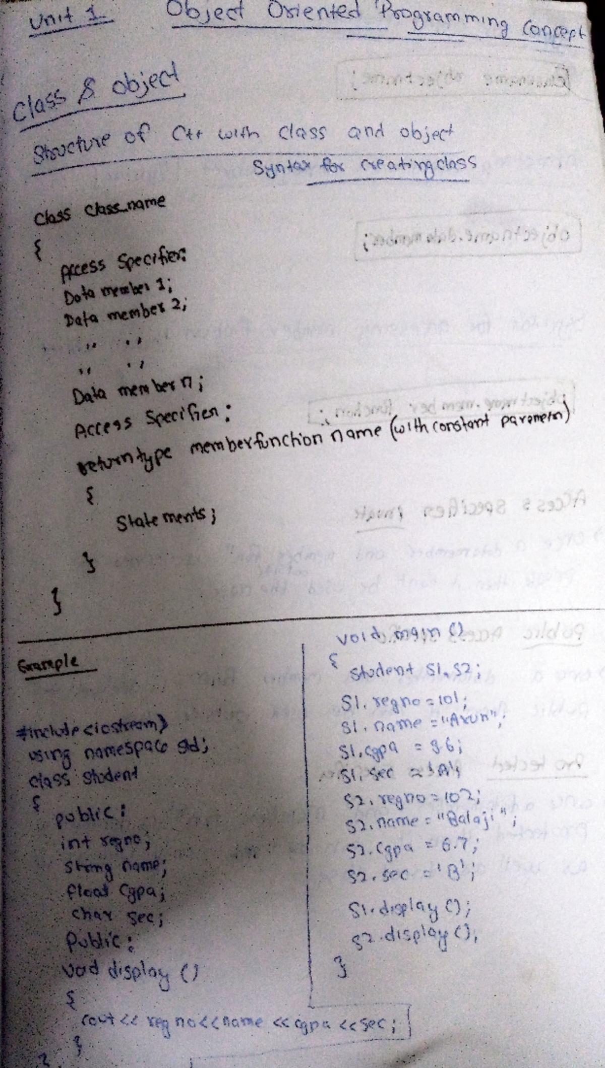 Oodp notes unit I - OODP Project - Studocu