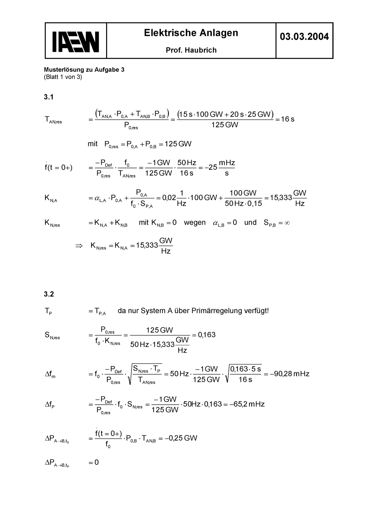 04 F L”sung - PBEV Klausur - Elektrische Anlagen Prof. Haubrich 03 ...