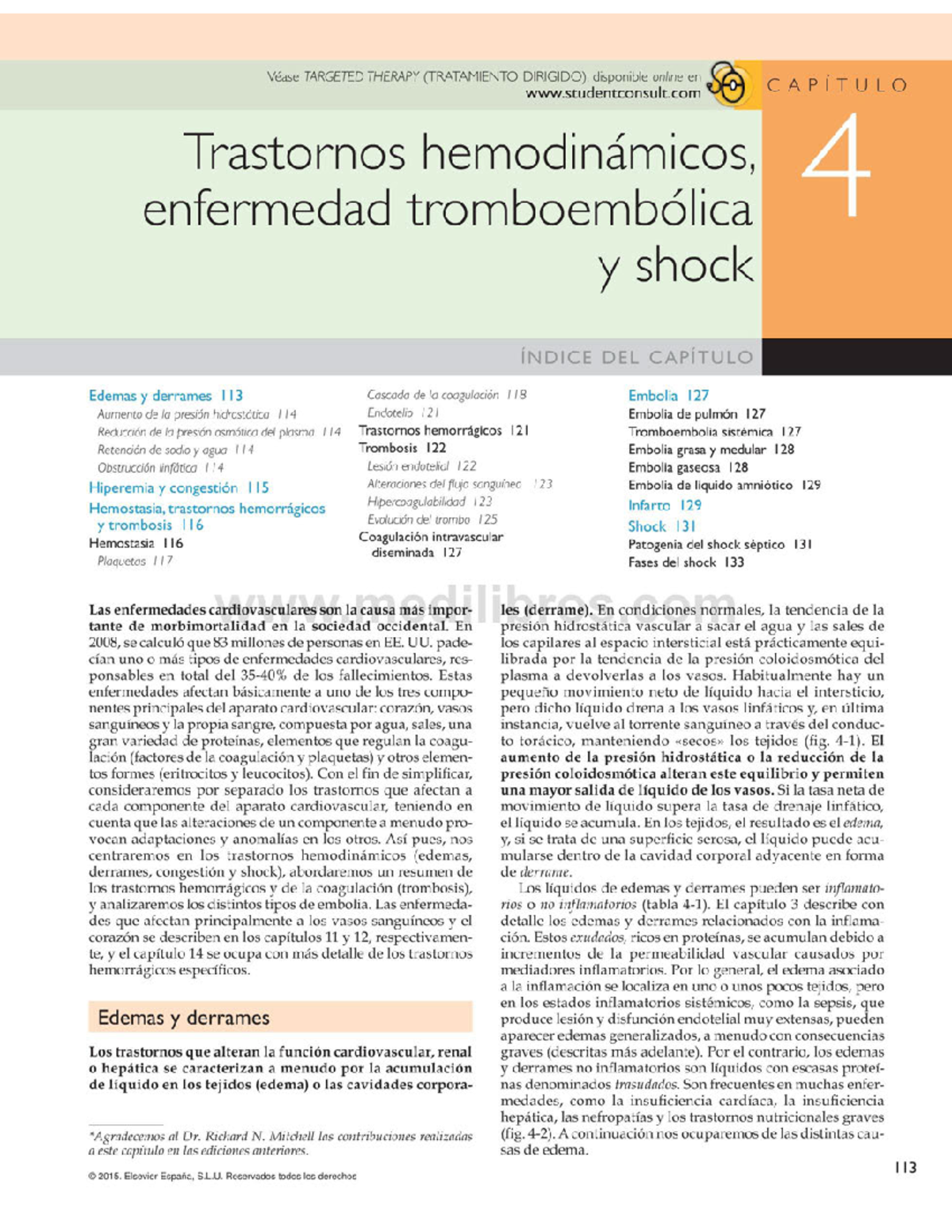 Robbins Y Cotran Capitulo 4, Trastornos Hemodinamicos. - Anatomía ...