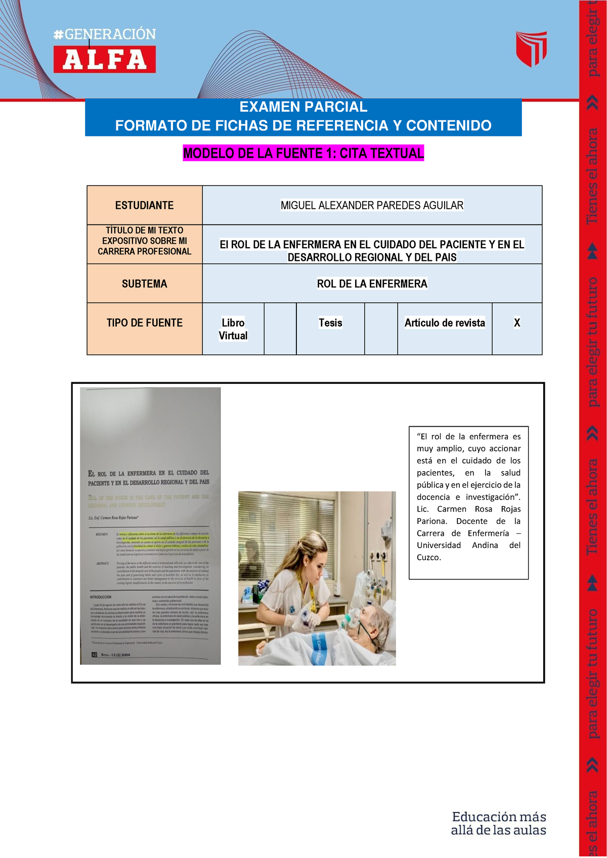 Formato PARA EL Examen Parcial - | EXAMEN PARCIAL FORMATO DE FICHAS DE ...