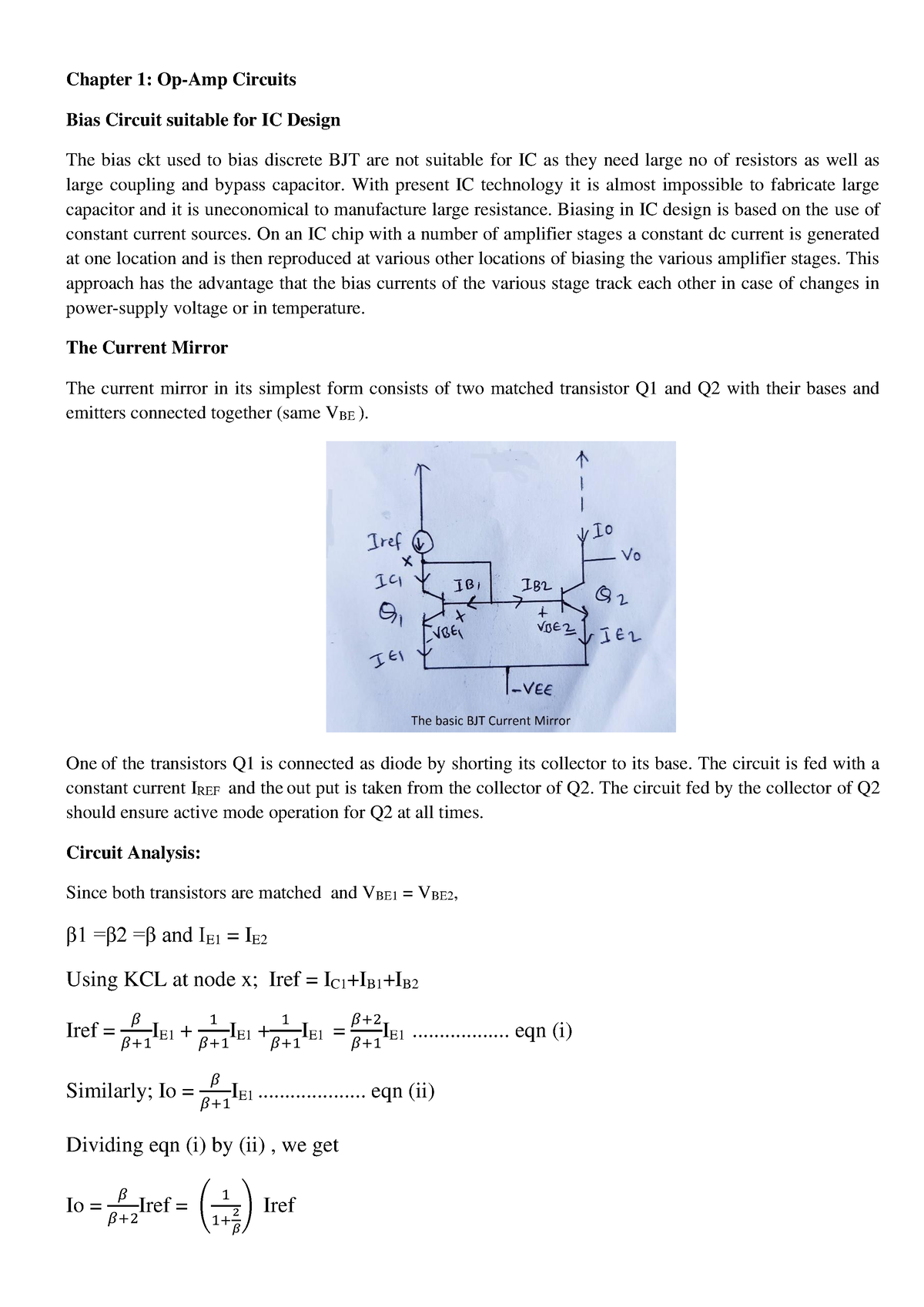 Ch1-advanced electronics - Chapter 1: Op-Amp Circuits Bias Circuit ...