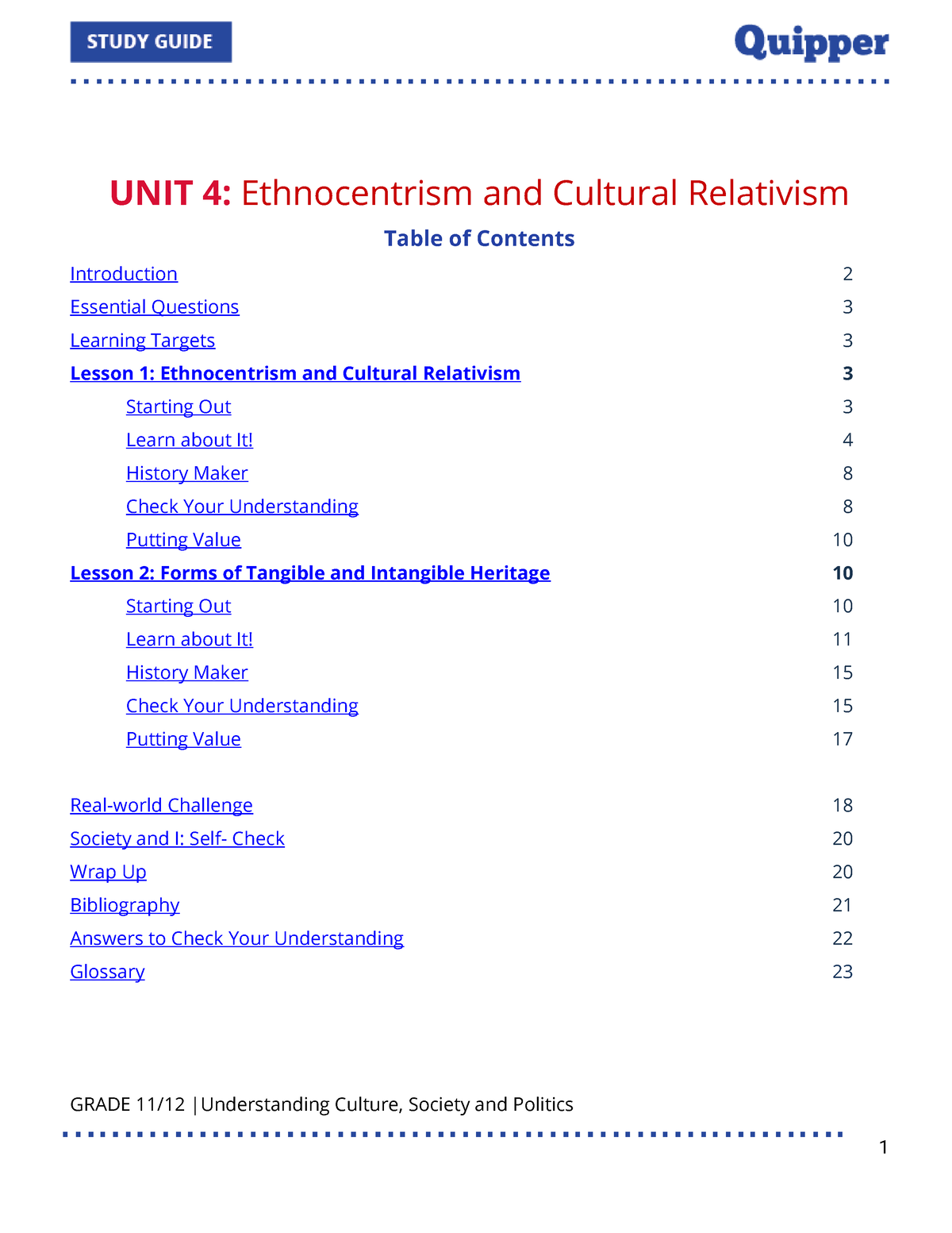 UCSP Unit 4 Final - UCSP UNIT 4 SHS - UNIT 4: Ethnocentrism And ...