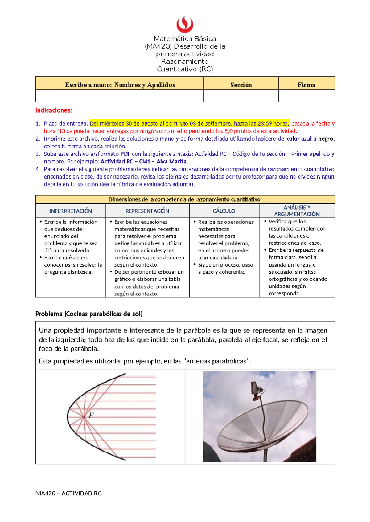 421208676 - MA420 – ACTIVIDAD RC Matemática Básica (MA420) Desarrollo ...