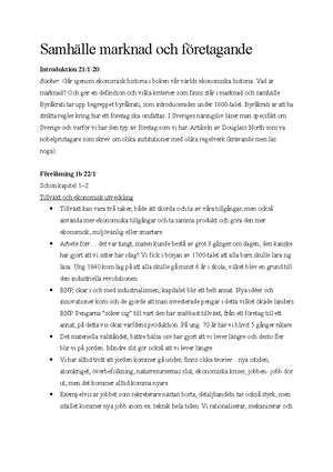 Inför tentan - Sammanfattning av SMF - Inför tentan EVM Referatmarkörer ...