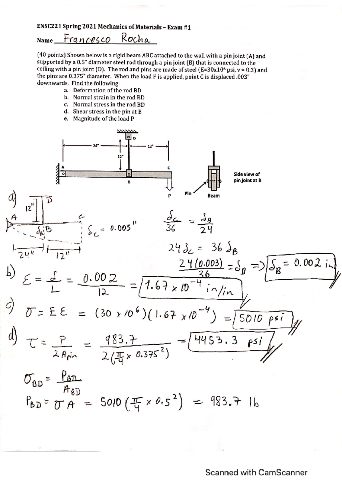 Exam #1 - exam 1 - ENSC 221 - Studocu