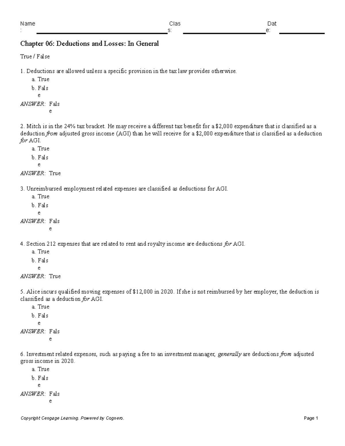 ACC 3500- Ch 6 Deductions and Losses In General - : s: e: Chapter 06 ...