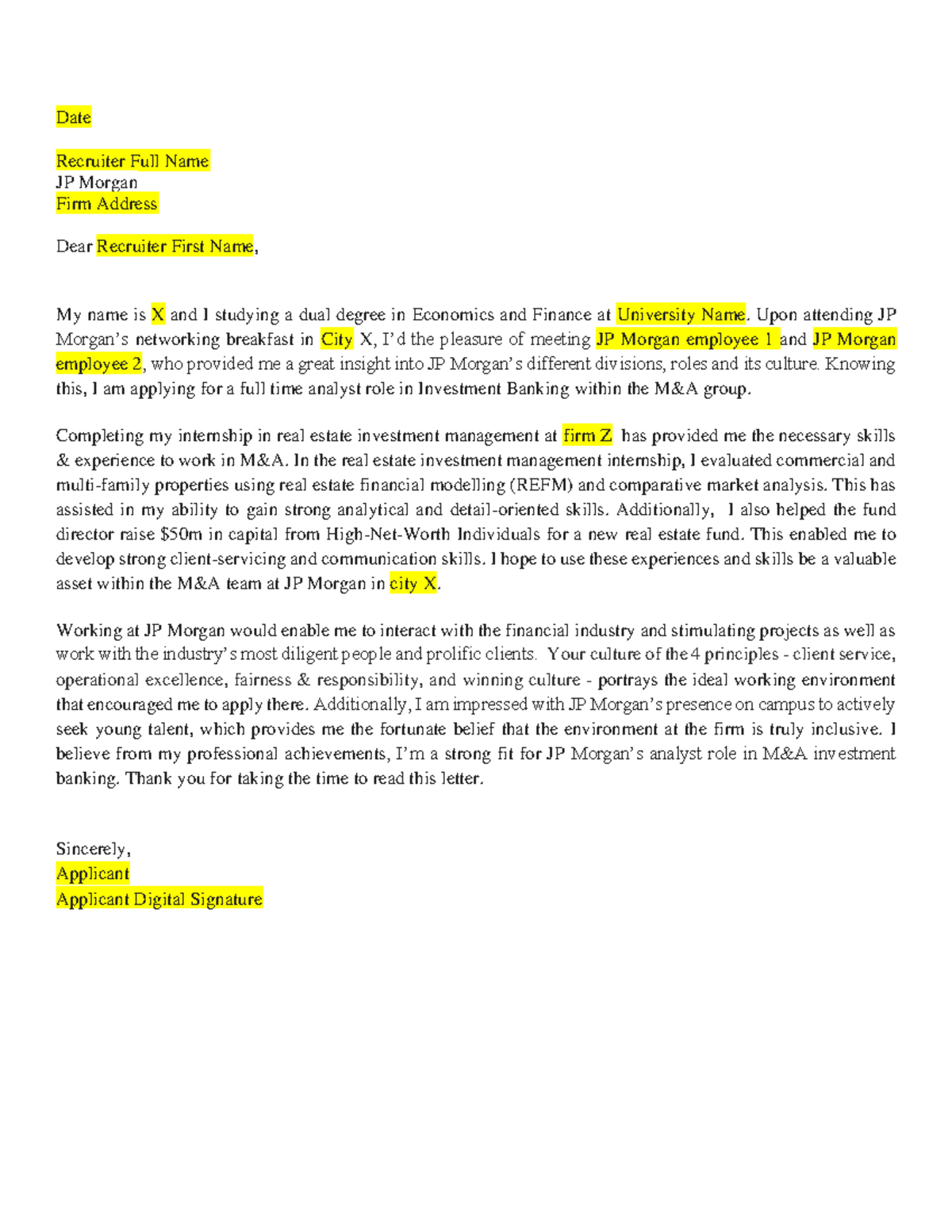 morgan stanley cover letter wso