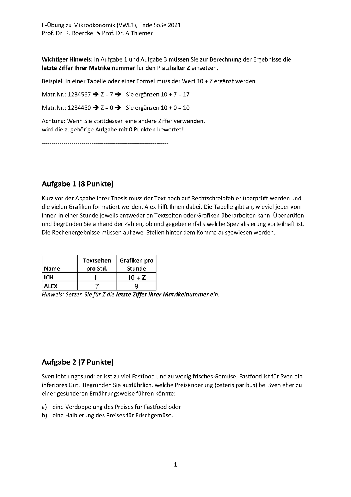 Mikro Ende SS21 - Mmm - E-‹bung Zu Mikroˆkonomik (VWL1), Ende SoSe 2021 ...