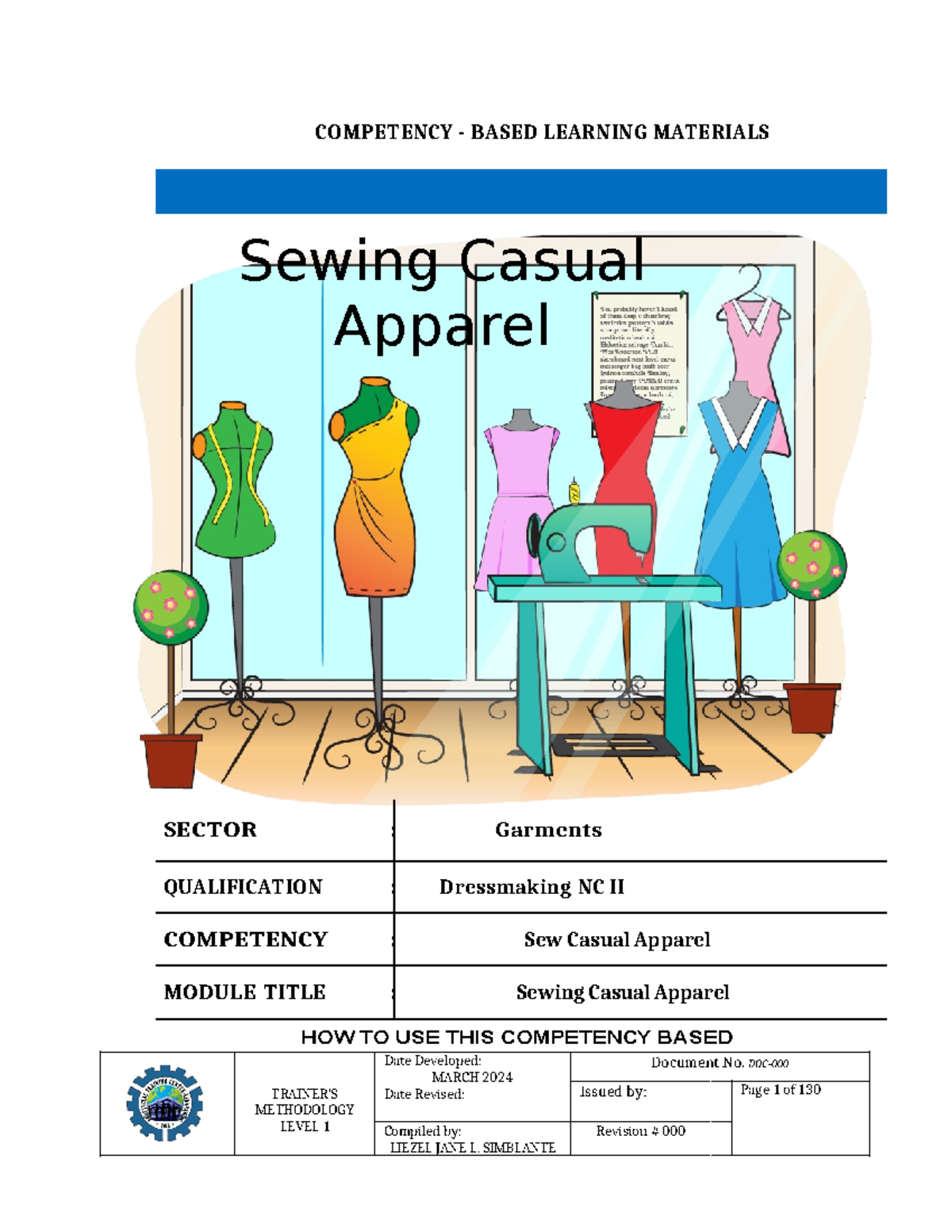 CBLM Dressmaking - COMPETENCY - BASED LEARNING MATERIALS SECTOR ...