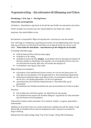Föreläsning 7 - OS & Filhantering - Föreläsning 7: OS & Filhantering ...