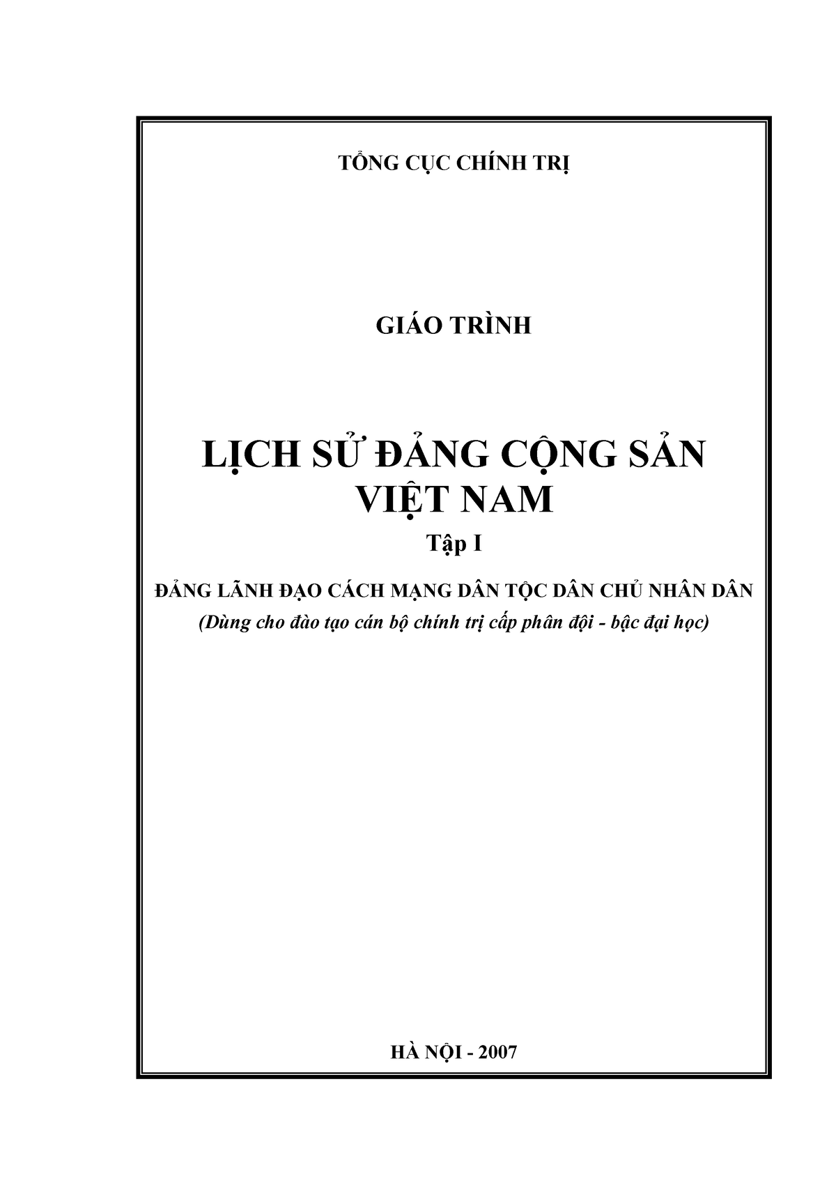 Tailieuxanh Giao Trinh Lich Su Dang Cong San Viet Nam Tap 1 Phan 1 5074