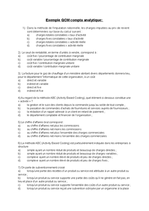 Audit Interne Cas Corrigés - Etude De CAS Et 30 Question QCM Corrigés ...