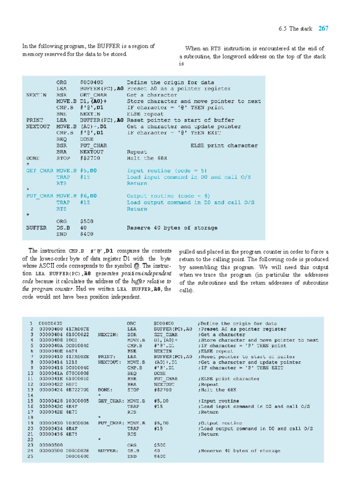 Principles of Computer Hardware Part275 6 The stack 267 In the