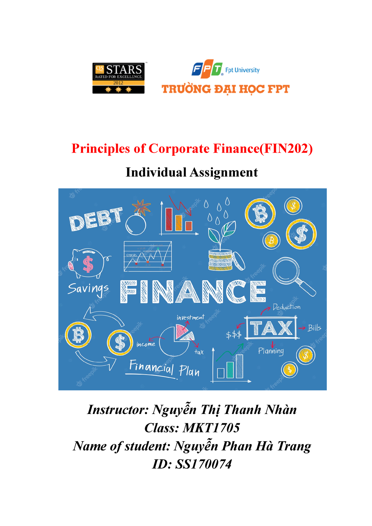 NPHT Individual ASS - Vk,,CN - Principles Of Corporate Finance(FIN202 ...