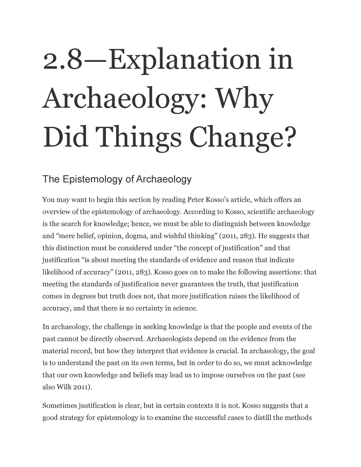 Explanationn of archaeology 2—Explanation in Archaeology Why Did Things Change? The