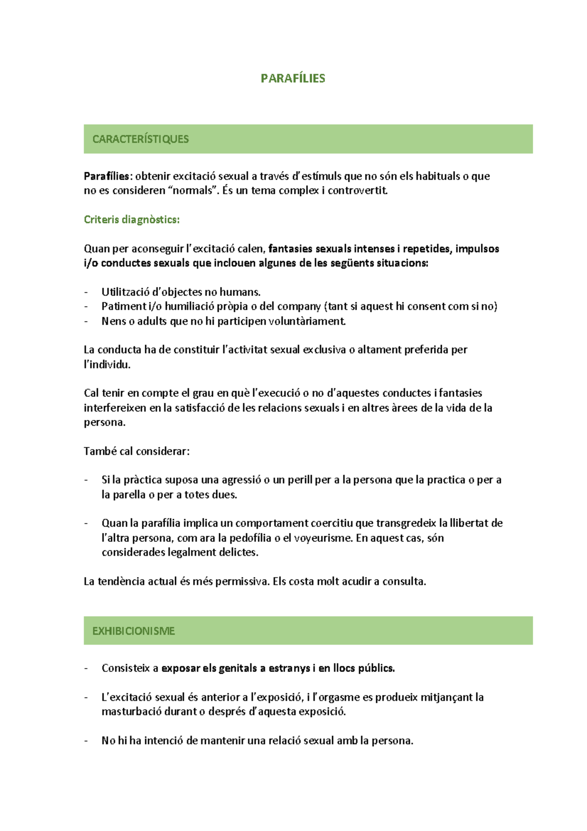 Tema 7 Apunts Tema 7 ParafÍlies Parafílies Obtenir Excitació Sexual A Través Destímuls Que 0667