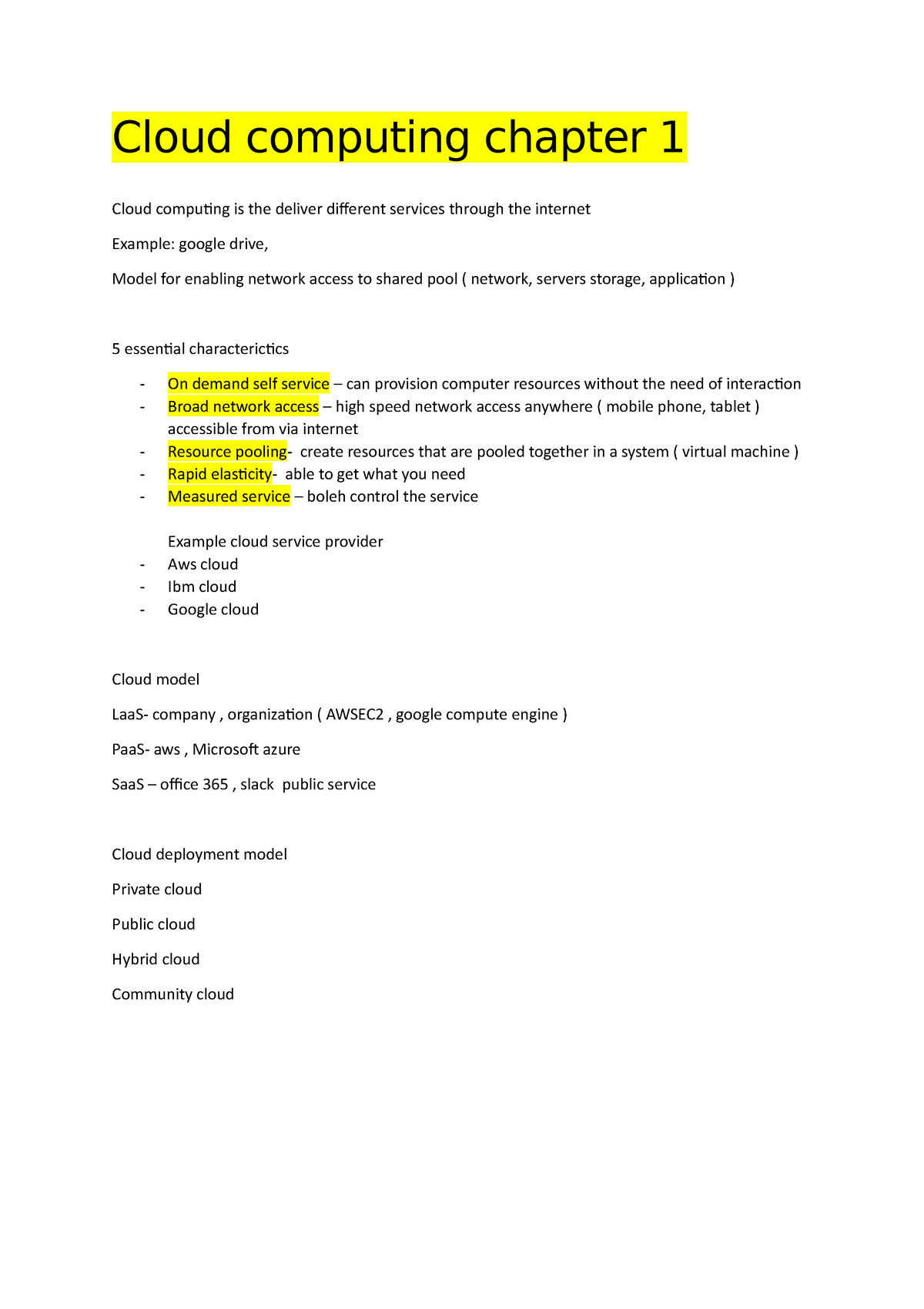 cloud computing assignment 1