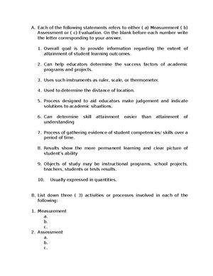 FABM 1- Lesson PLAN - A. Illustrate The Accounting Equation (ABM_FABM11 ...