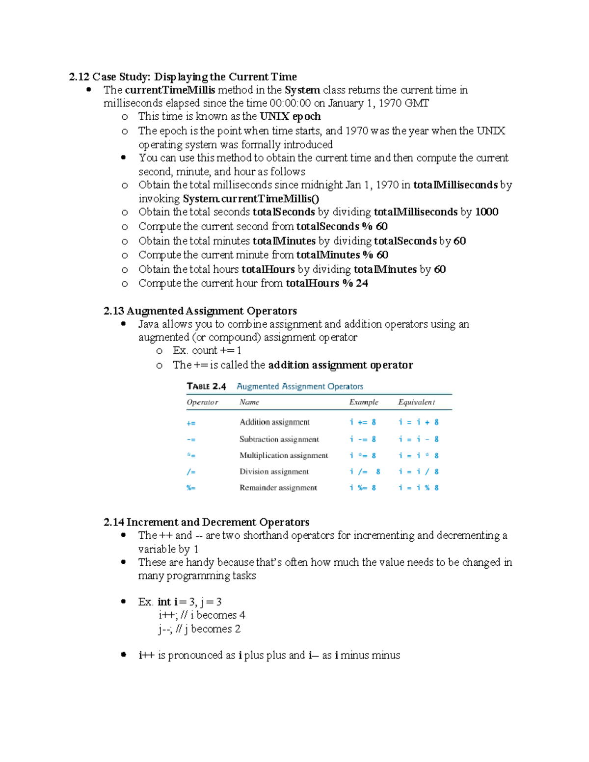 Java 2.12 to 2.14 - Chapter 2 notes - 2 Case Study: Displaying the ...