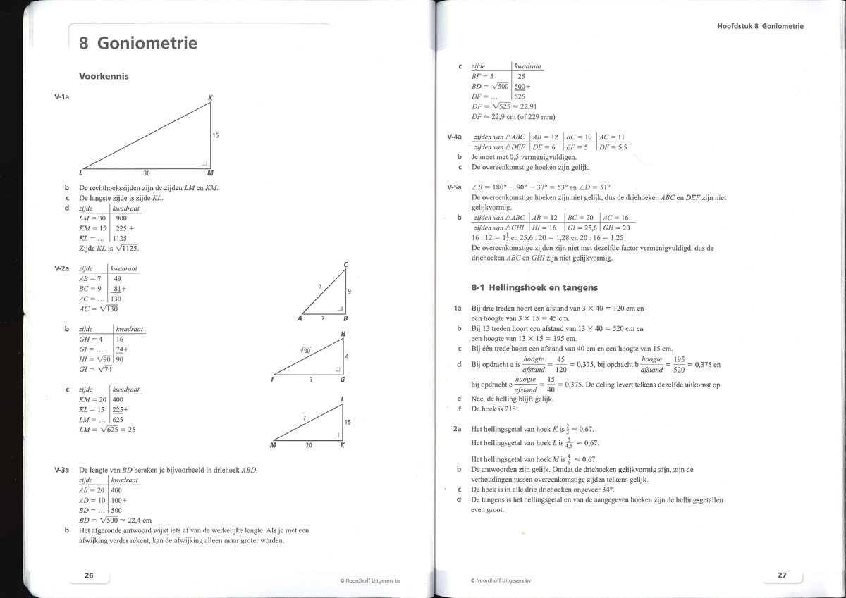 Uitwerkingen H8 klas 3 - dit is wat je nodig hebt om te kunnen