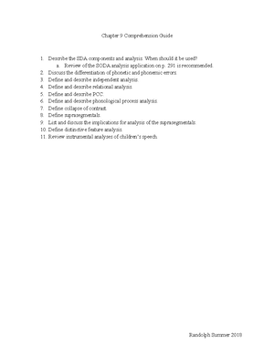 Chpt. 2 Comp. Guide - Chapter 2 Comprehension Guide List and describe ...