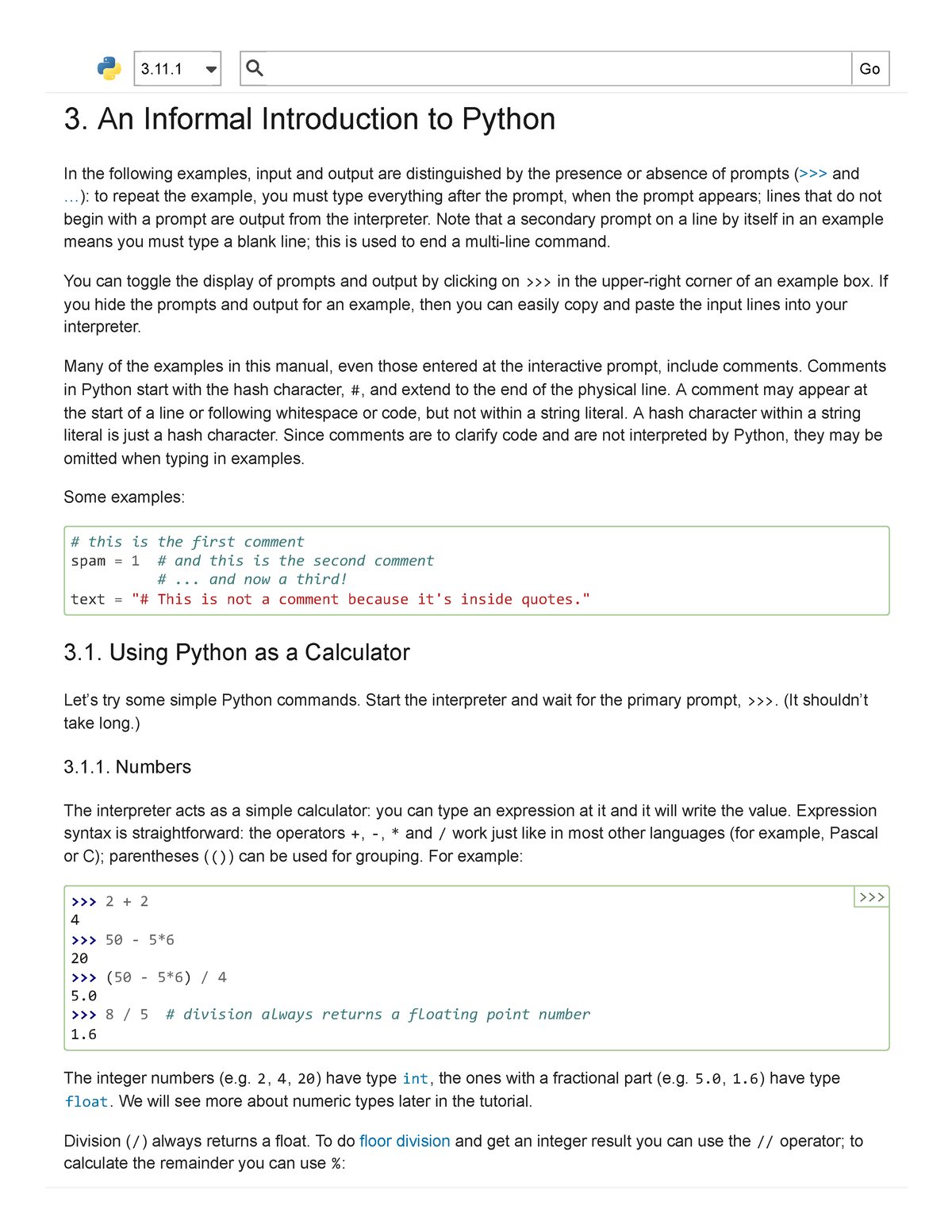 3 an informal introduction to python python 3 13 0