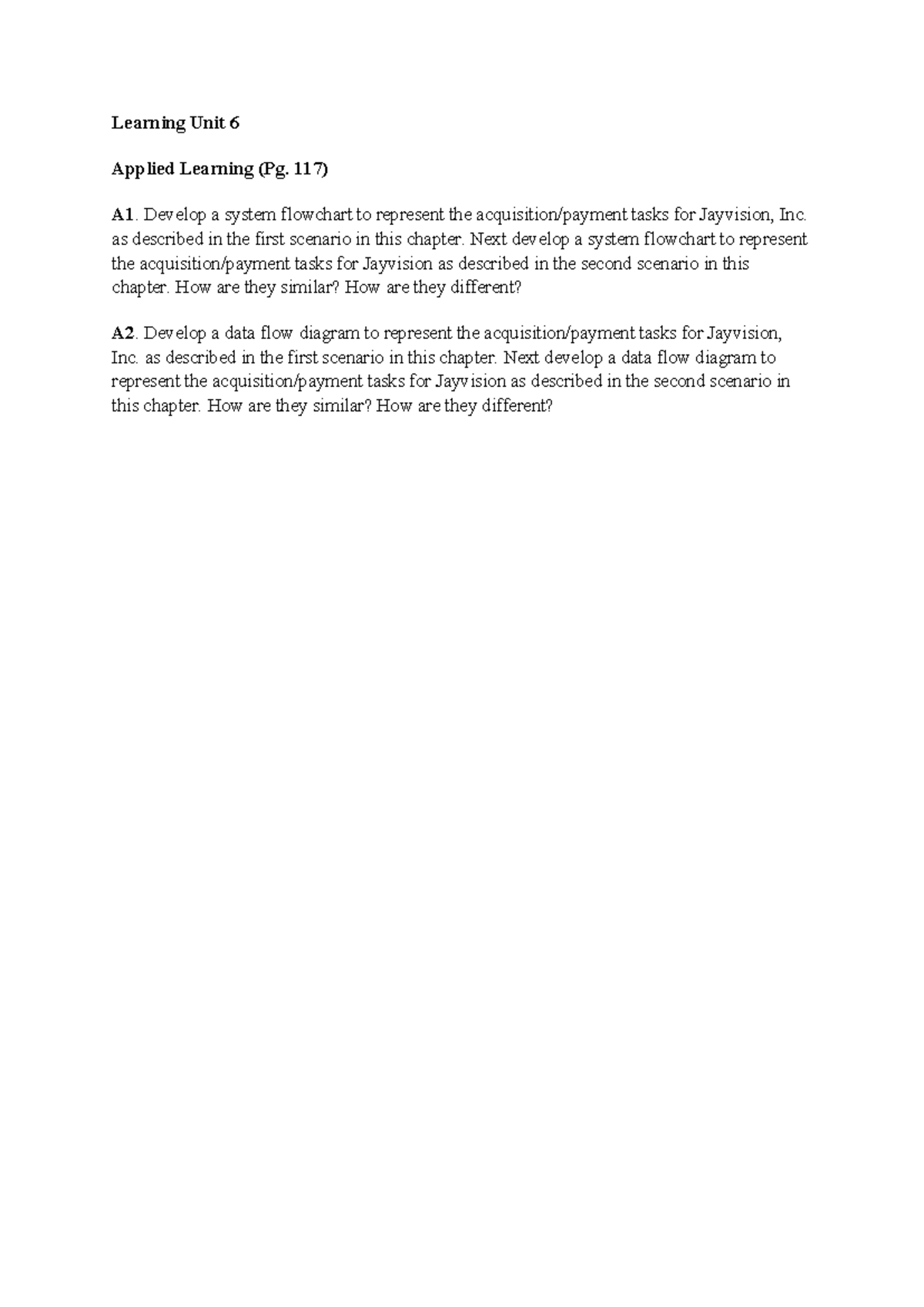 Learning Unit 6 - Notes - Learning Unit 6 Applied Learning (Pg. 117) A1 ...