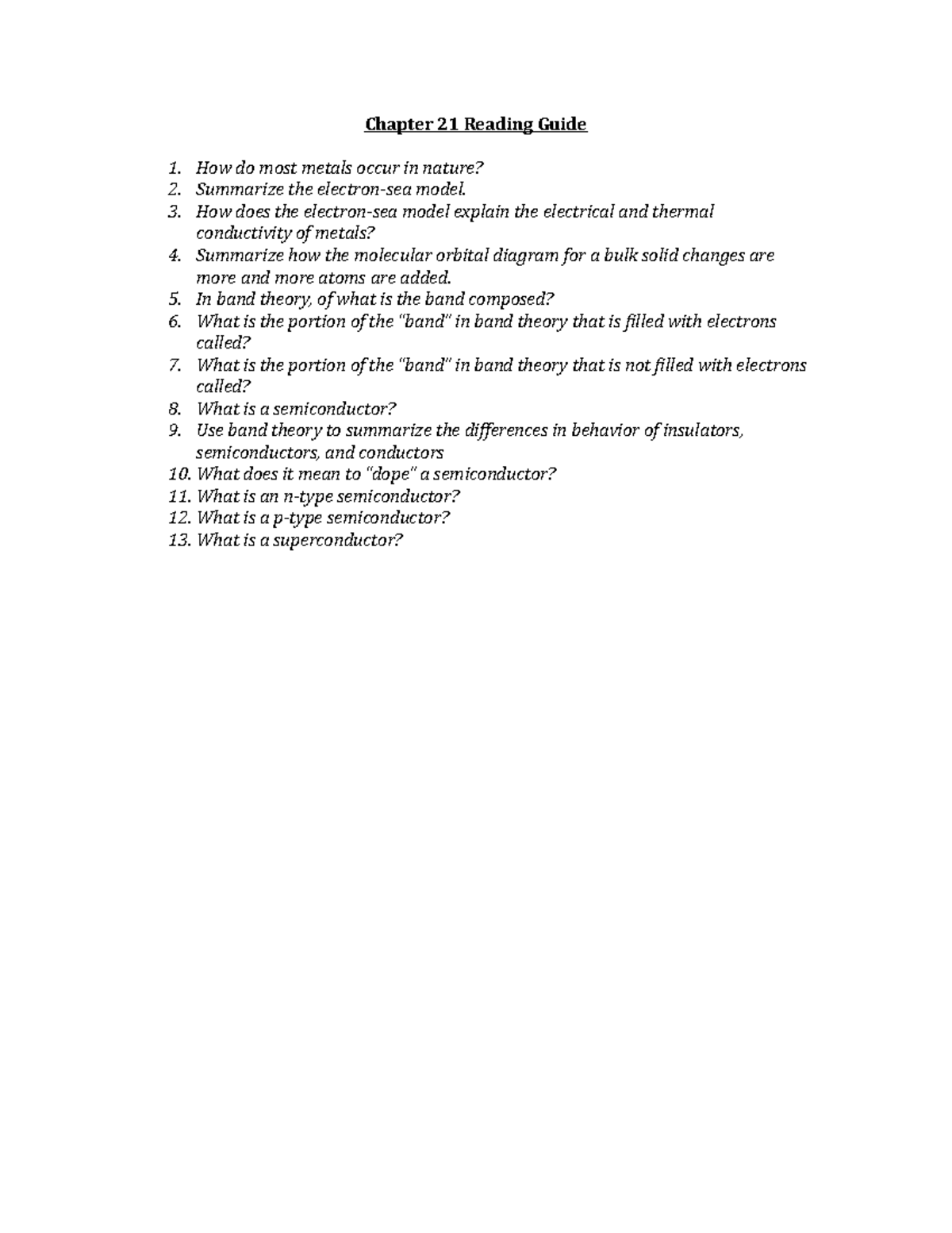 CHEM 1212K Chapter 21 Textbook Reading Guide - Chapter 21 Reading Guide ...