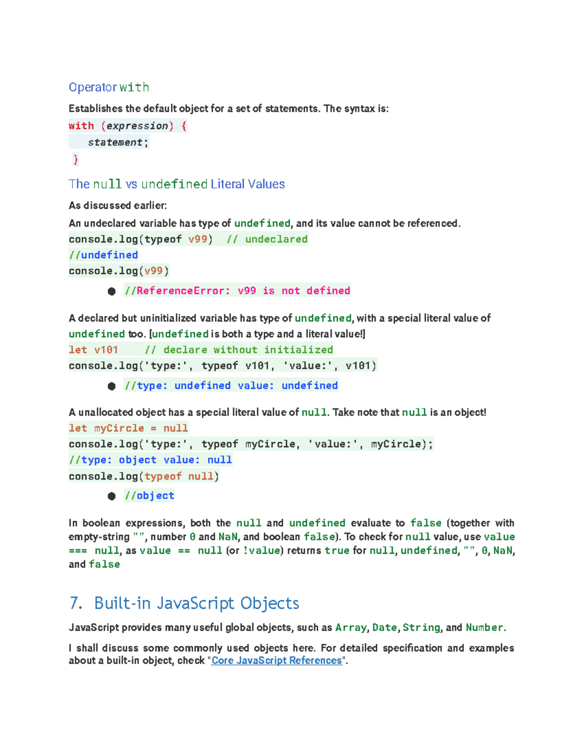 JAVA Basics 9 - Operator with Establishes the default object for a set ...
