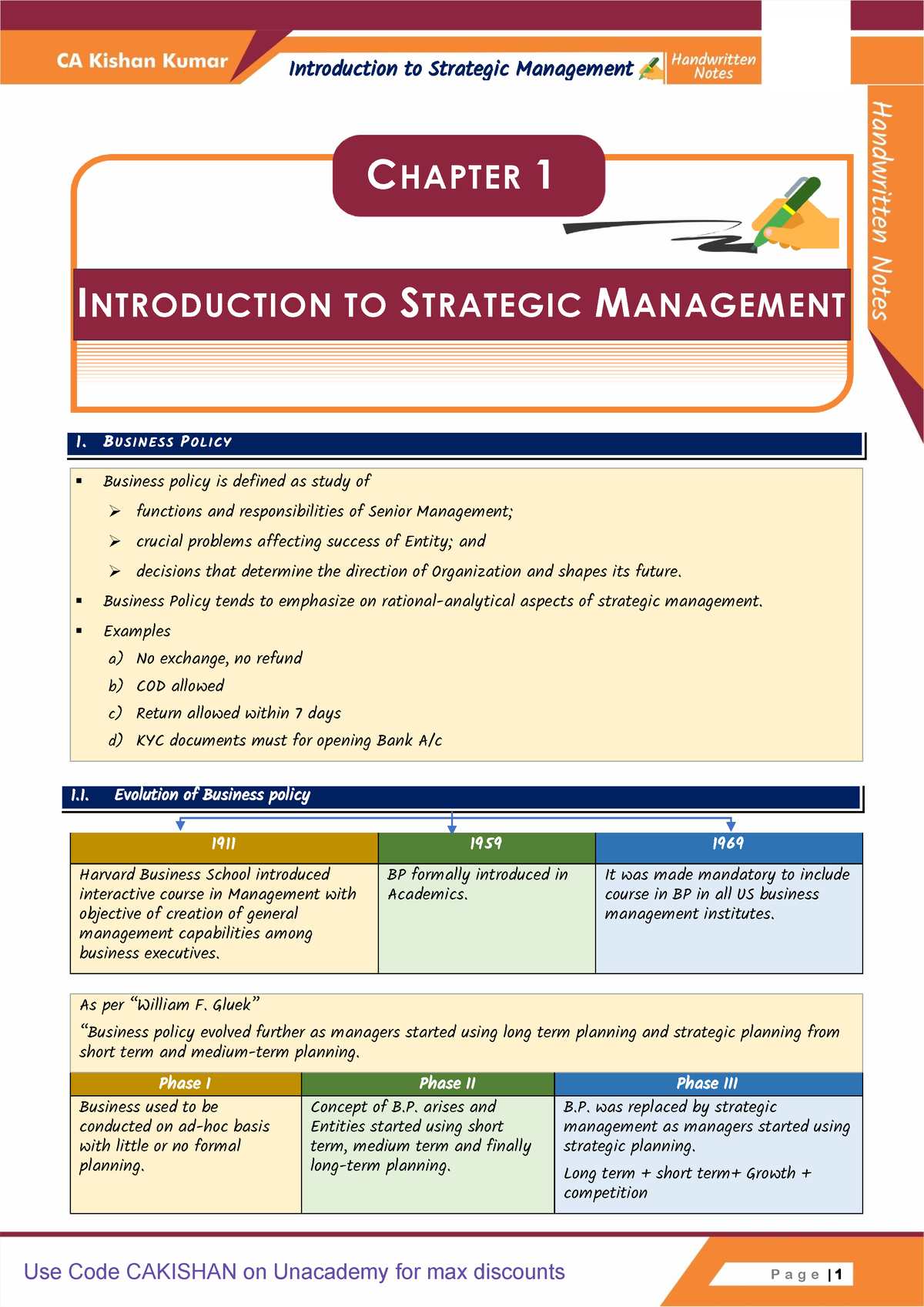 Null - Revision Book - Introduction To Strategic Management P A G E | 1 ...