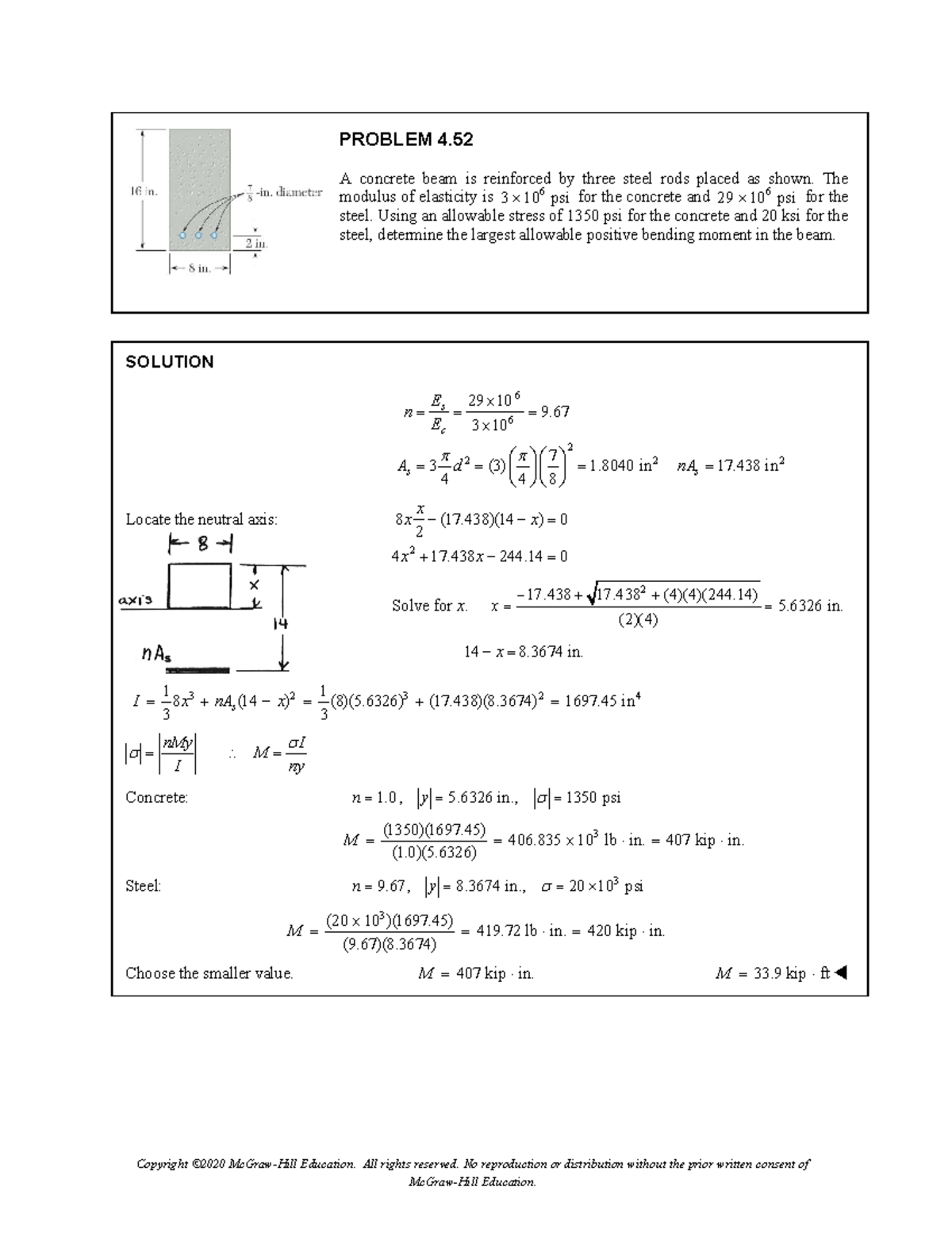 Example 1.4 Solution - Copyright ©2020 McGraw-Hill Education. All ...