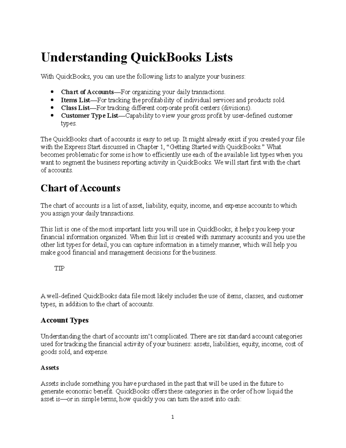 Understanding Quick Books Lists - Understanding QuickBooks Lists With ...