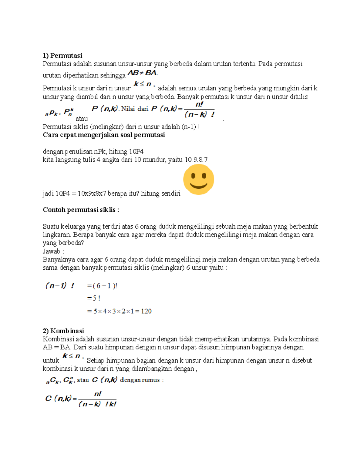 Matematika materi - gagagagagagagag - Permutasi Permutasi adalah ...