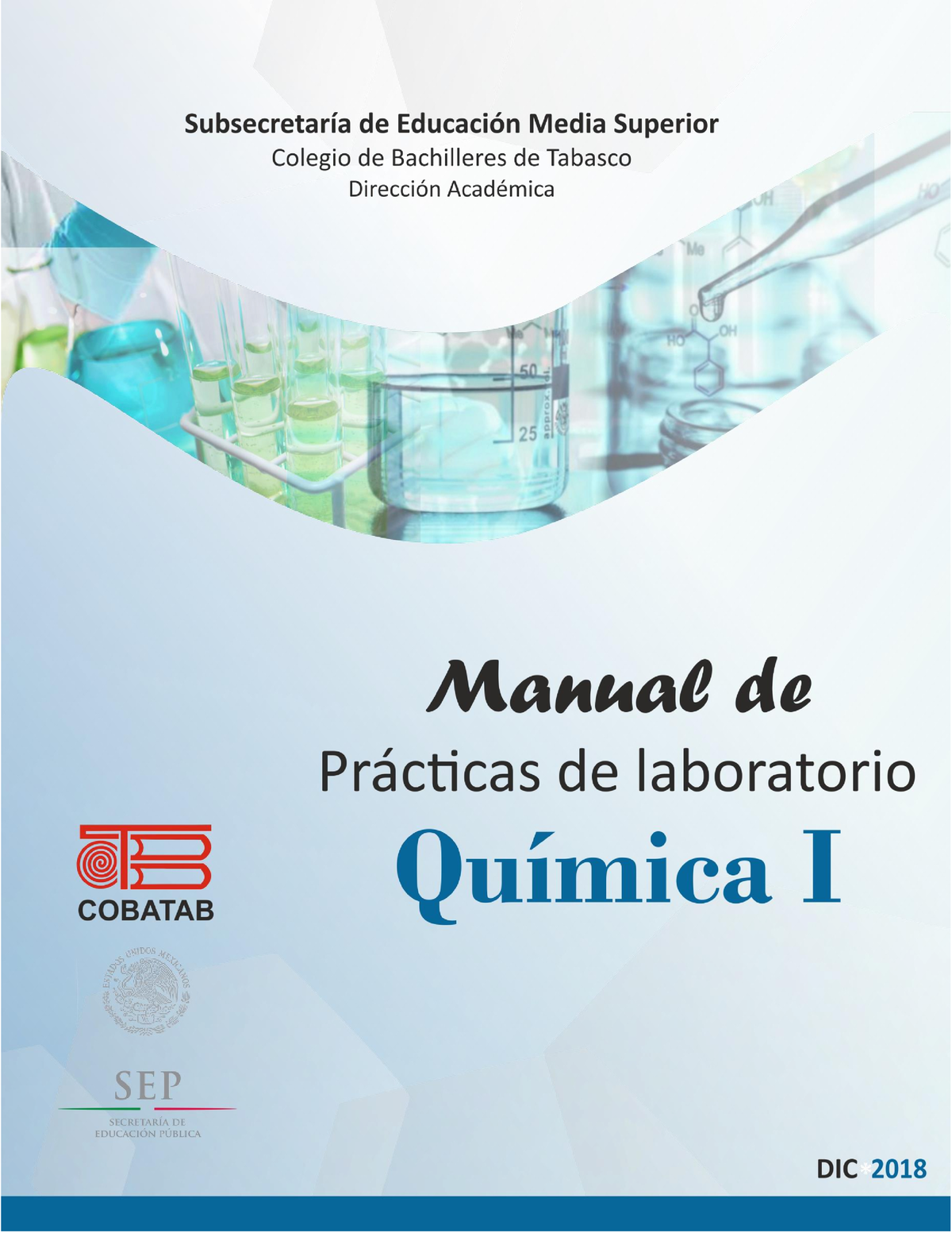 Manual Laboratorio Quimica I 2019 - COBATAB. Plantel No. 2 Ing ...