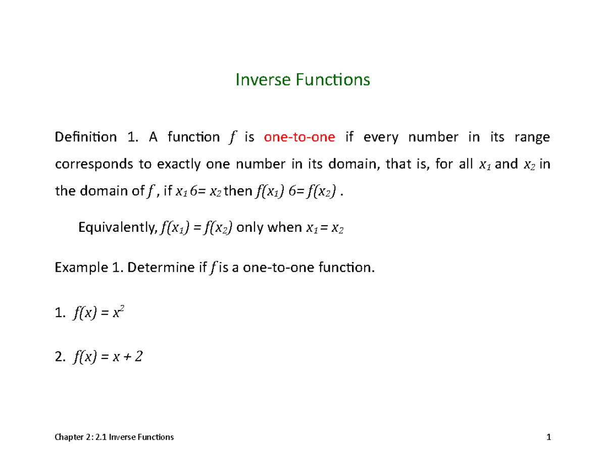 Inverse functions - Gen math - Science Technology Engineering and ...