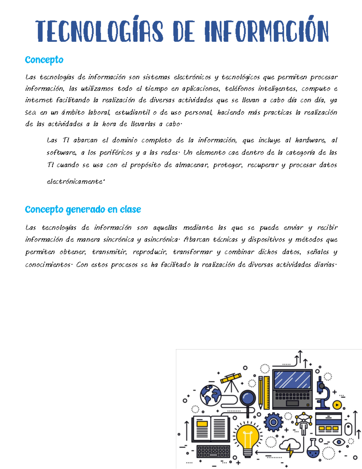 Definicion de TI - Introducion a las TI's - Concepto Las tecnologÌas de ...