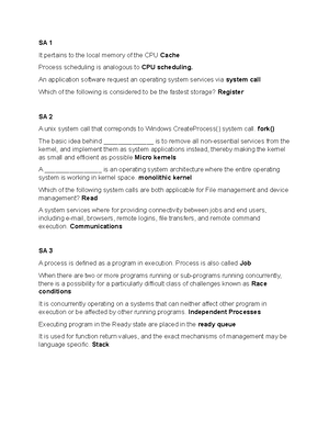 Exam 2016, questions and answers - Operating Systems - Scanned by ...