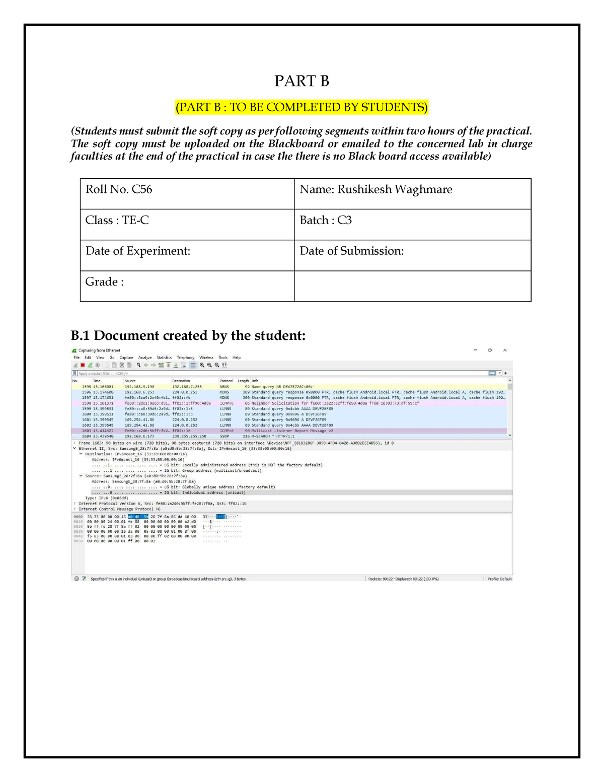 Exp6 - ..... - PART B (PART B : TO BE COMPLETED BY STUDENTS) (Students ...