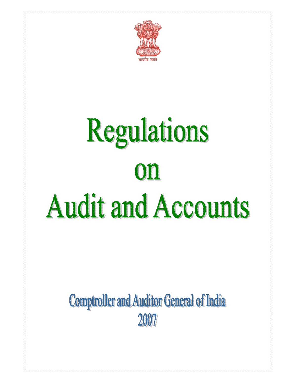 Regulation 2007 - Contents Chapter Title Page Chapter 1 Preliminary 1 ...