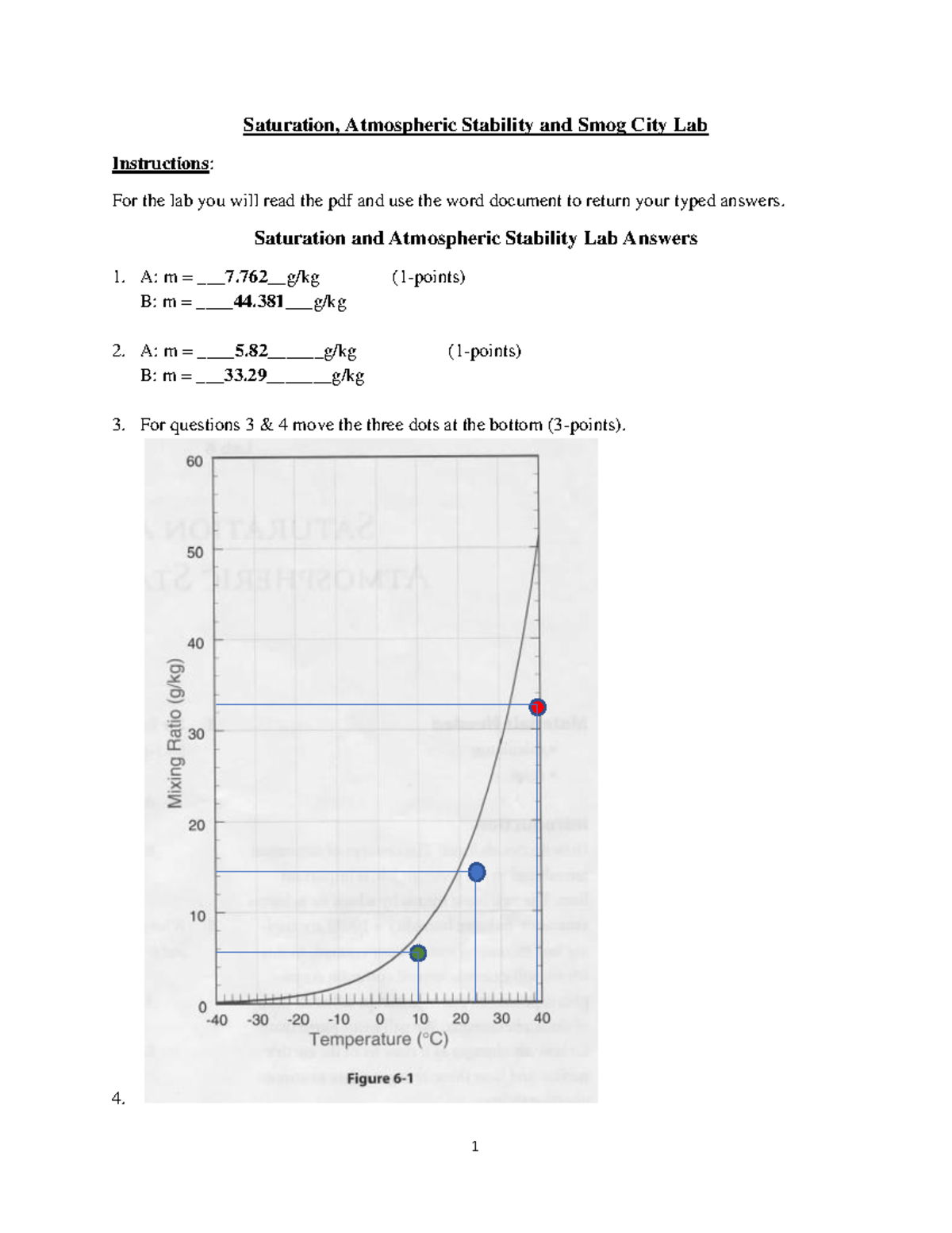 Saturation And Atmospheric Stability Lab Saturation Atmospheric