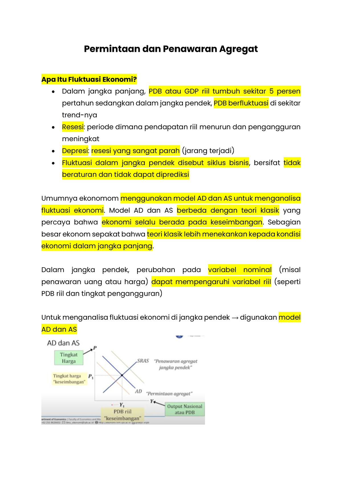 Ekonomi (EKO101) Permintaan Dan Penawaran Agregat - Permintaan Dan ...