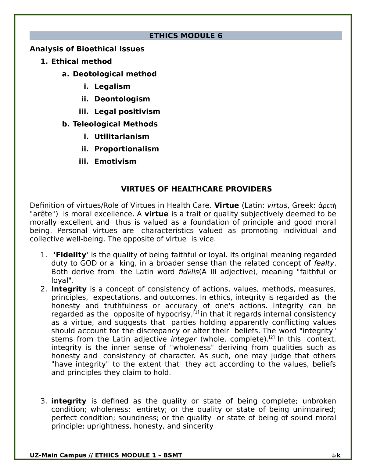 ethics-module-6-analysis-of-bioethical-issues-ethical-method-a