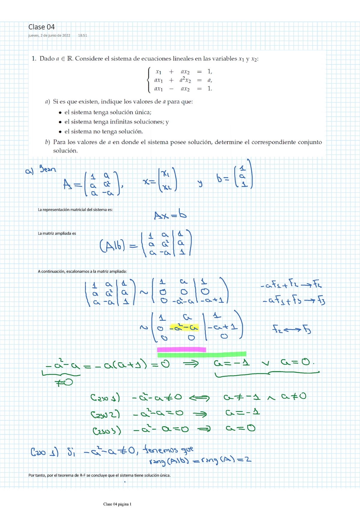 Deber 09 Algebra - Álgebra Lineal - Studocu