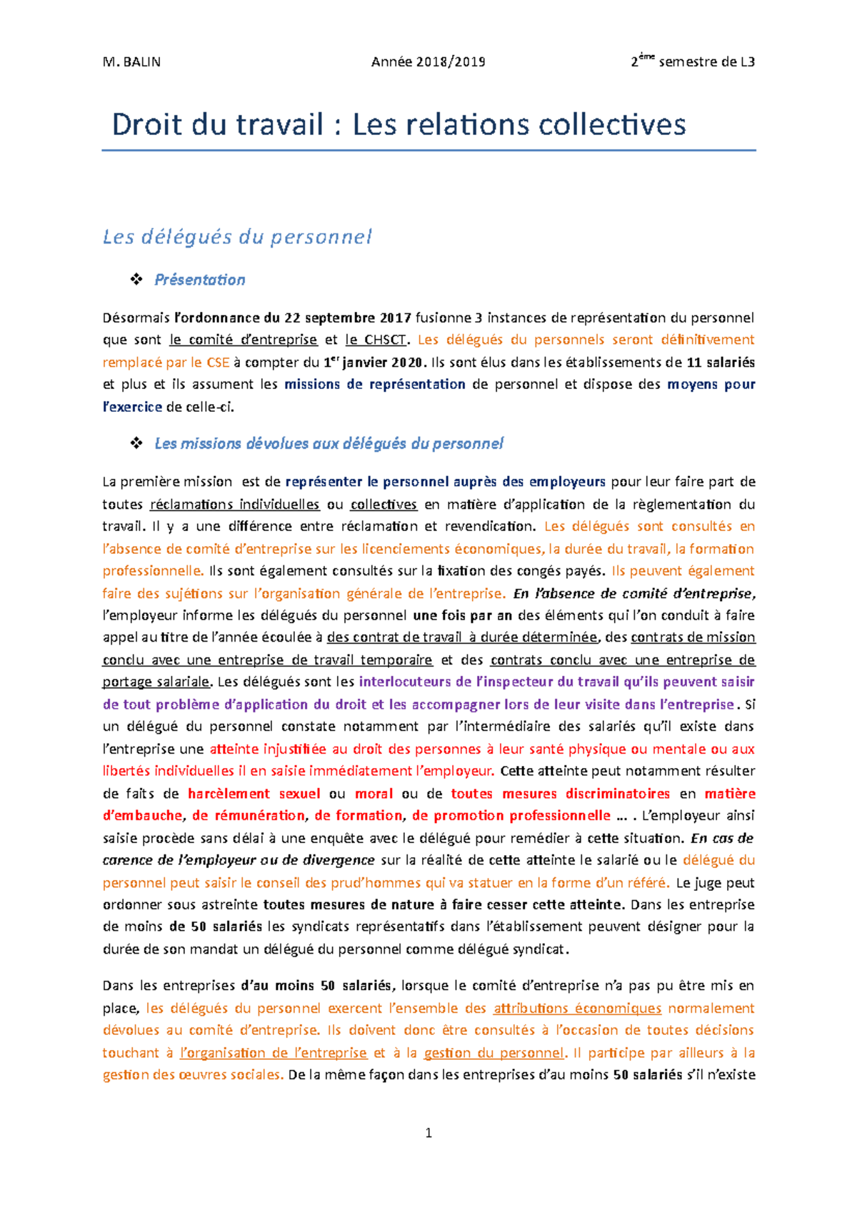 Droit du travail - Relations collectives - Droit du travail : Les ...