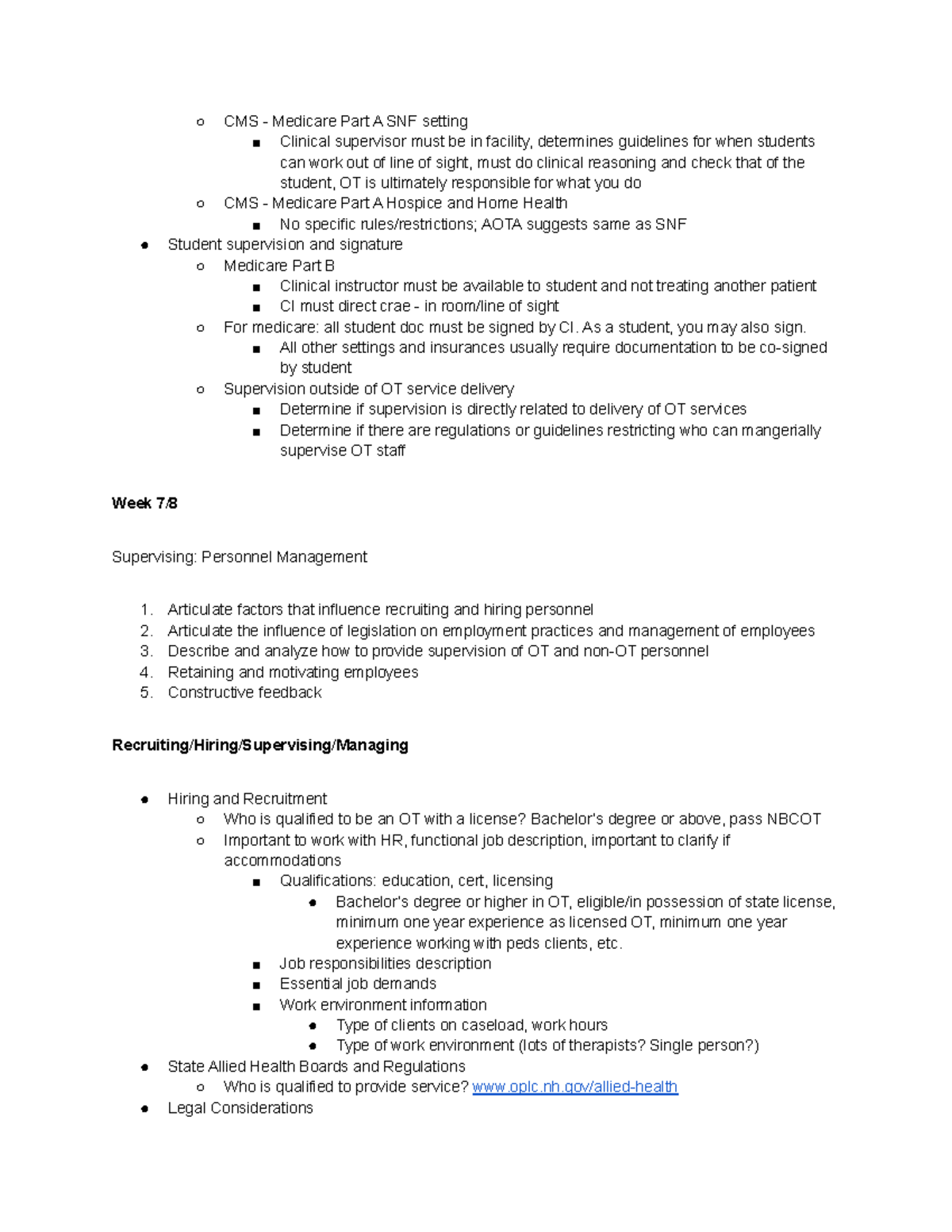 560 - Notes 3 - Dr Finch - CMS - Medicare Part A SNF setting Clinical ...