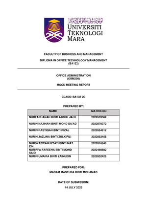 movie assignment obm260