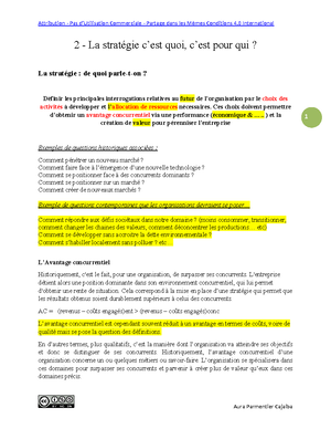 Management Strategique cours - Management Stratégique CONTENU DU COURS ...