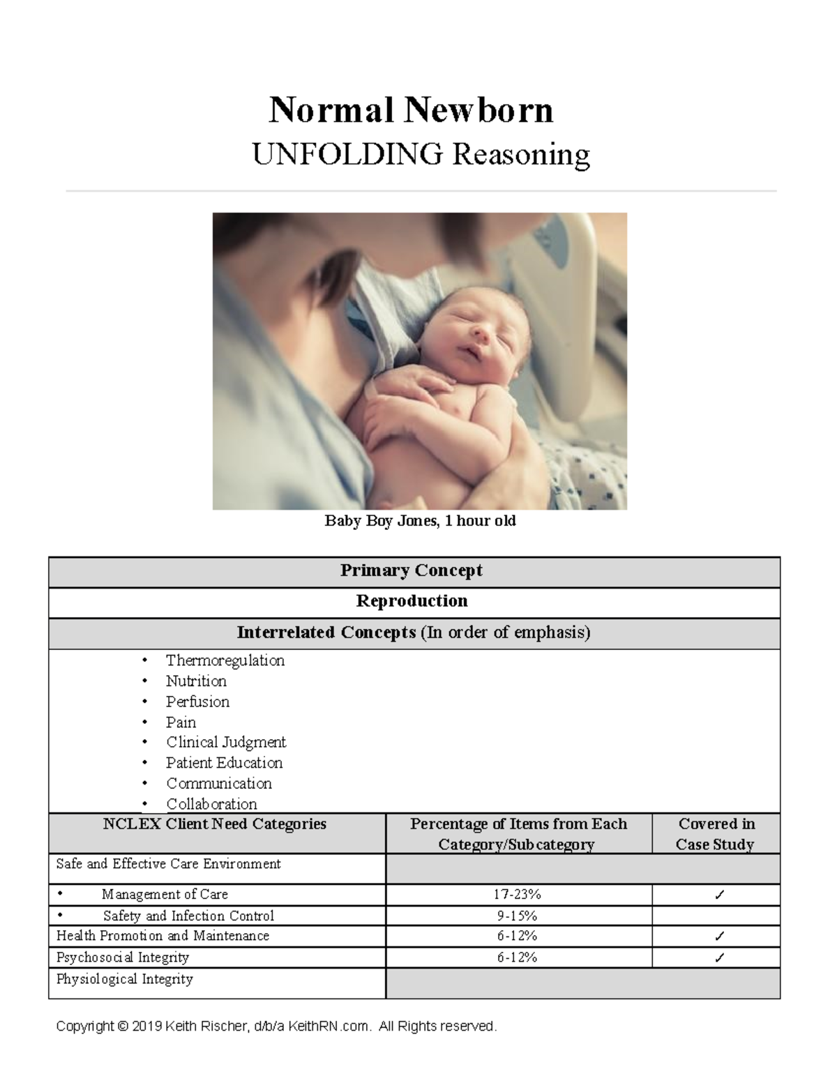 Normal Newborn Case Study Baby Boy Jones - Normal Newborn Primary ...